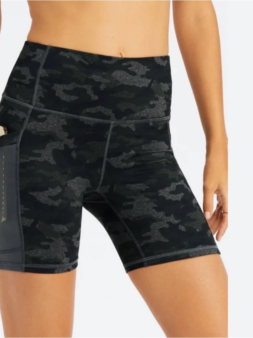 Fabletics Camo PowerHold High Waisted Shorts XS/S running yoga Pilates
